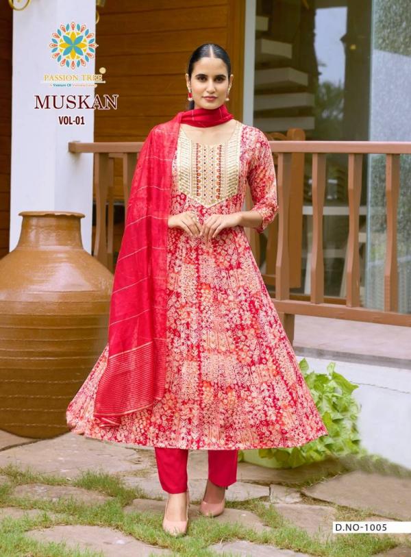Muskan Vol 1 By Passion Tree Rayon Ready Made Collection
