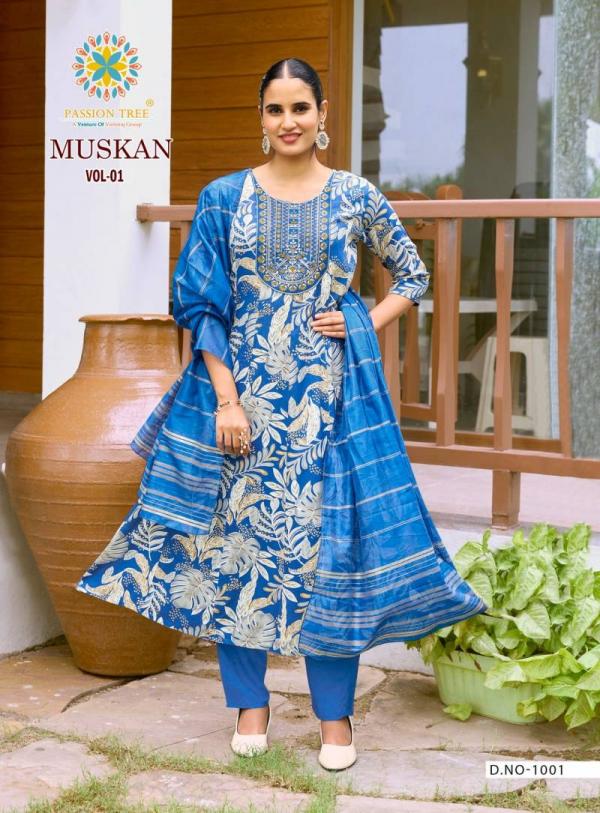 Muskan Vol 1 By Passion Tree Rayon Ready Made Collection