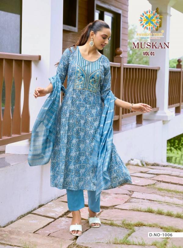 Muskan Vol 1 By Passion Tree Rayon Ready Made Collection