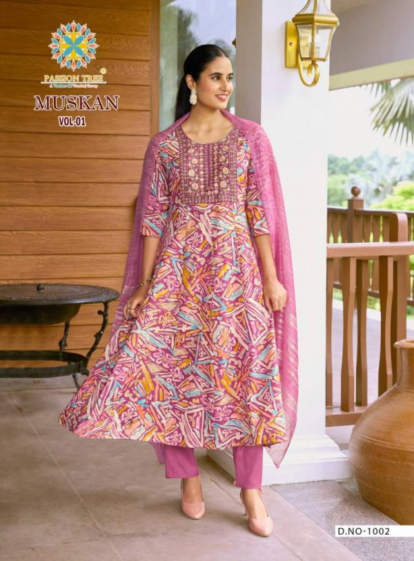 Muskan Vol 1 By Passion Tree Rayon Ready Made Collection