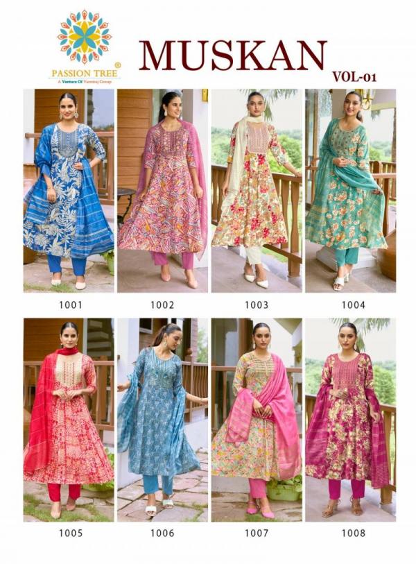 Muskan Vol 1 By Passion Tree Rayon Ready Made Collection