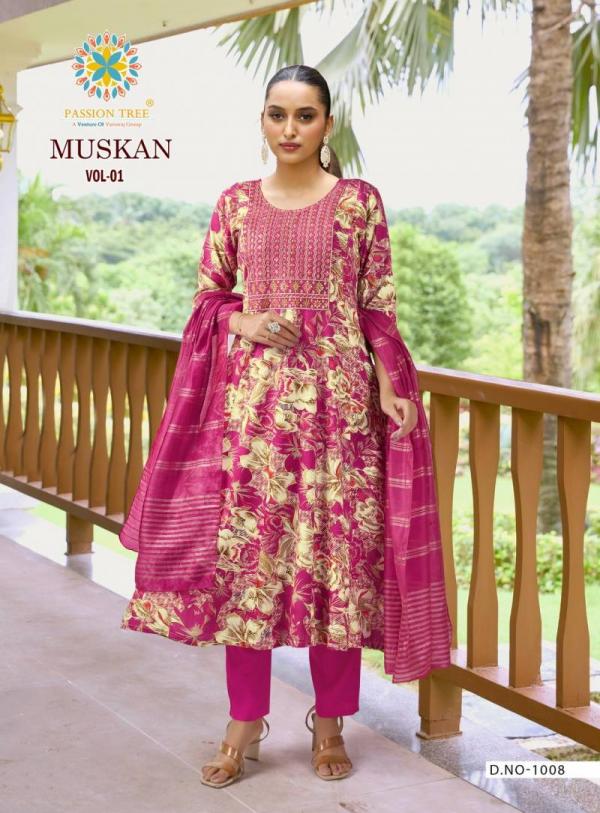 Muskan Vol 1 By Passion Tree Rayon Ready Made Collection