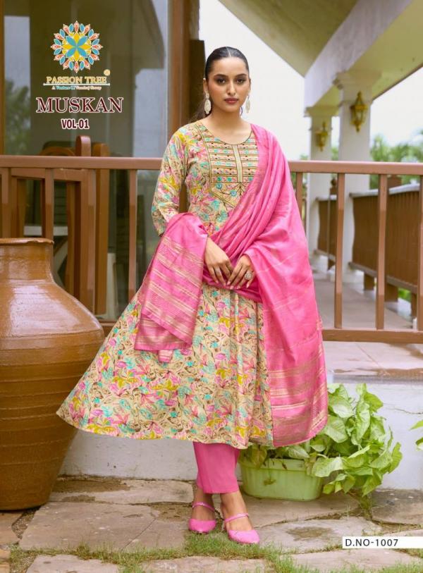Muskan Vol 1 By Passion Tree Rayon Ready Made Collection