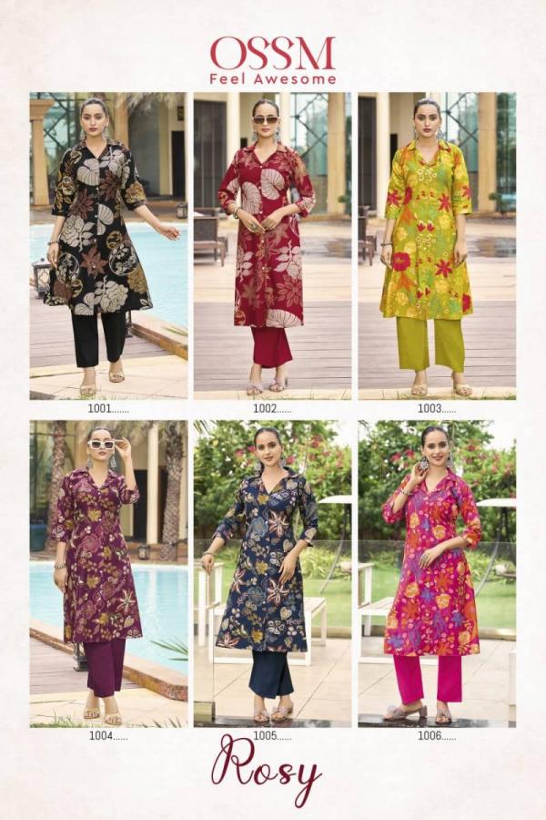 Ossm Rosy Vatican Discharge Printed Co Ord Set
