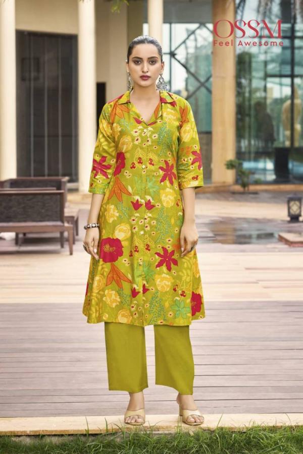Ossm Rosy Vatican Discharge Printed Co Ord Set