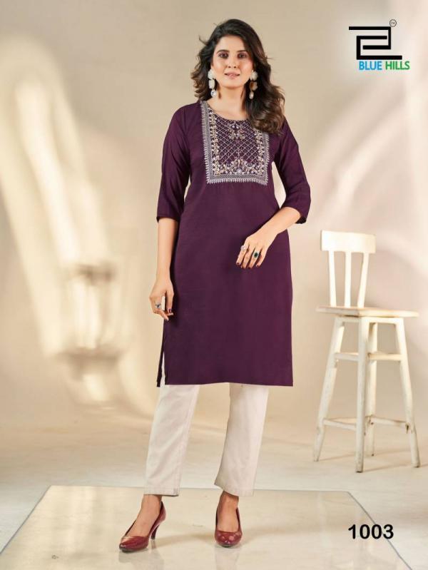 Blue Hills Sonia Soft Silk Thread Embroidered Kurti