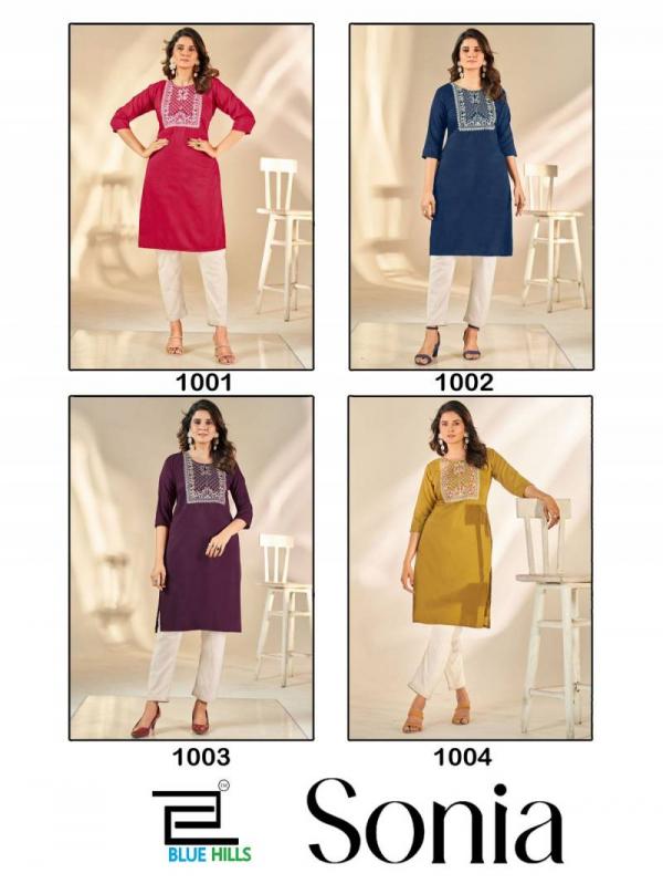 Blue Hills Sonia Soft Silk Thread Embroidered Kurti