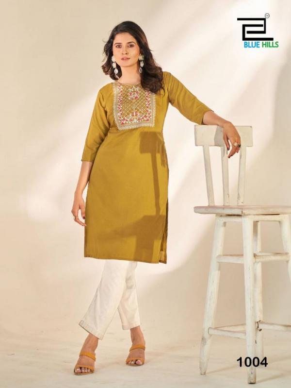 Blue Hills Sonia Soft Silk Thread Embroidered Kurti