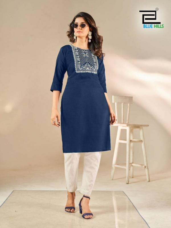 Blue Hills Sonia Soft Silk Thread Embroidered Kurti