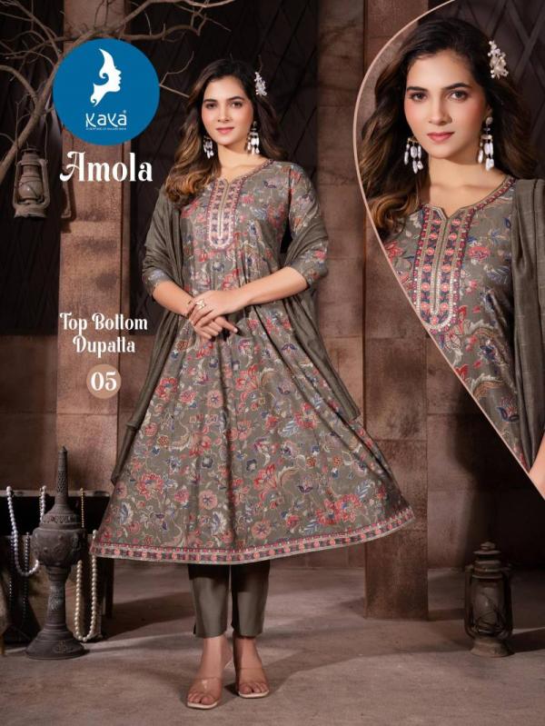 Kaya Amola Vatican Printed Kurti Bottom With Dupatta