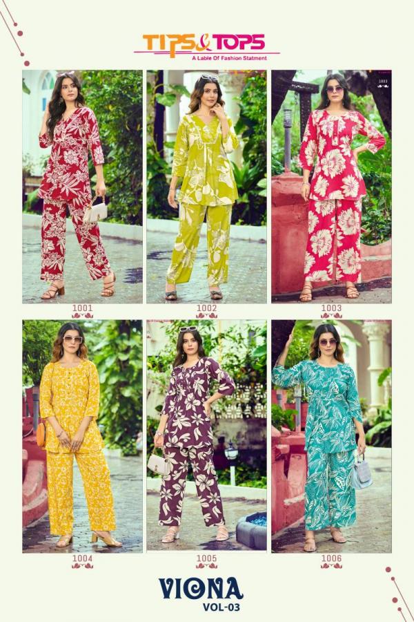 Tips And Tops Viona Vol 3 Rayon Printed Co Ord Set