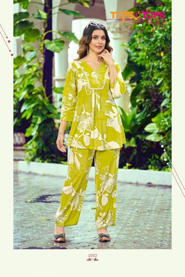 Tips And Tops Viona Vol 3 Rayon Printed Co Ord Set