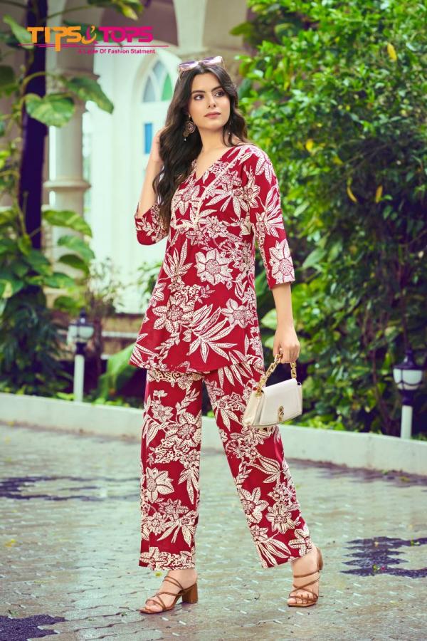Tips And Tops Viona Vol 3 Rayon Printed Co Ord Set