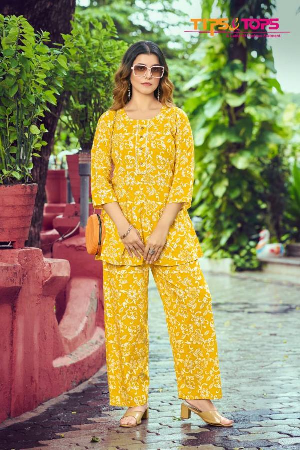 Tips And Tops Viona Vol 3 Rayon Printed Co Ord Set