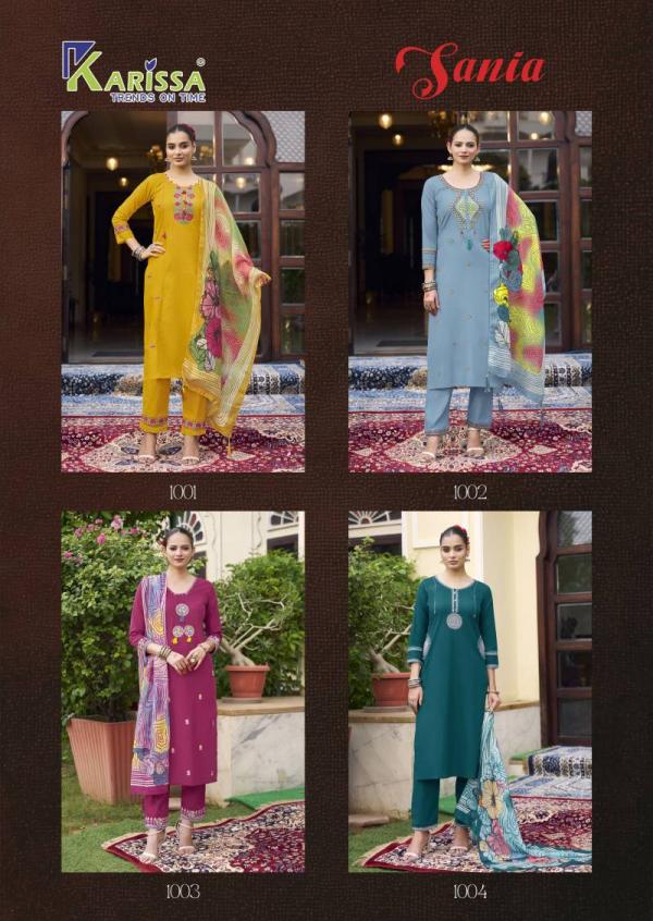 Karissa Sania Cotton Thread Work Kurti Bottom With Dupatta