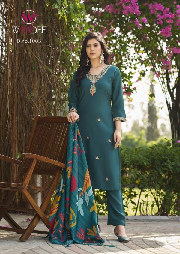 Woodee Miralee Viscose Roman Readymade Suit