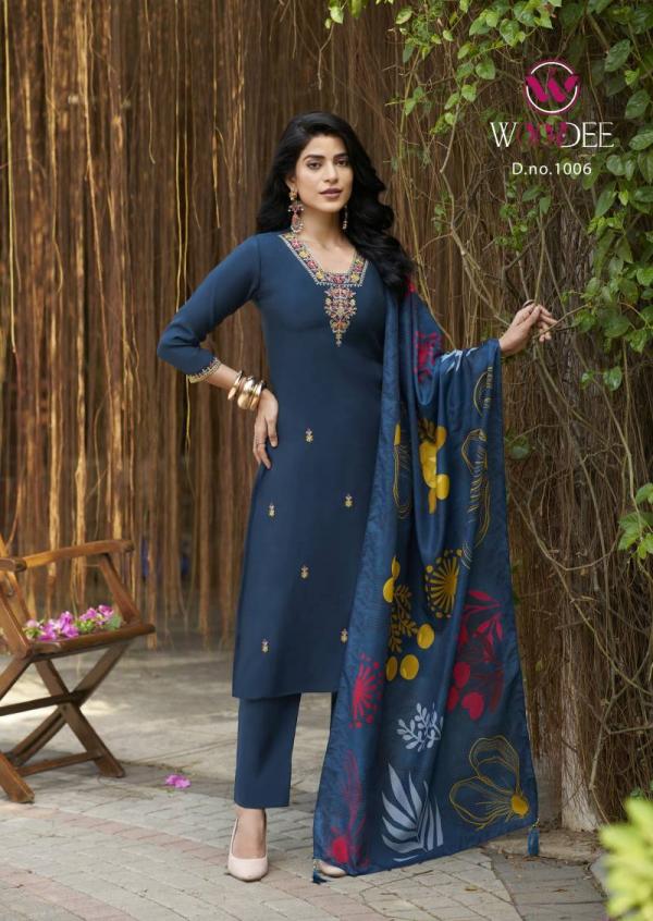 Woodee Miralee Viscose Roman Readymade Suit
