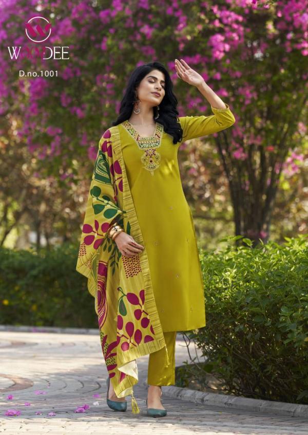 Woodee Miralee Viscose Roman Readymade Suit