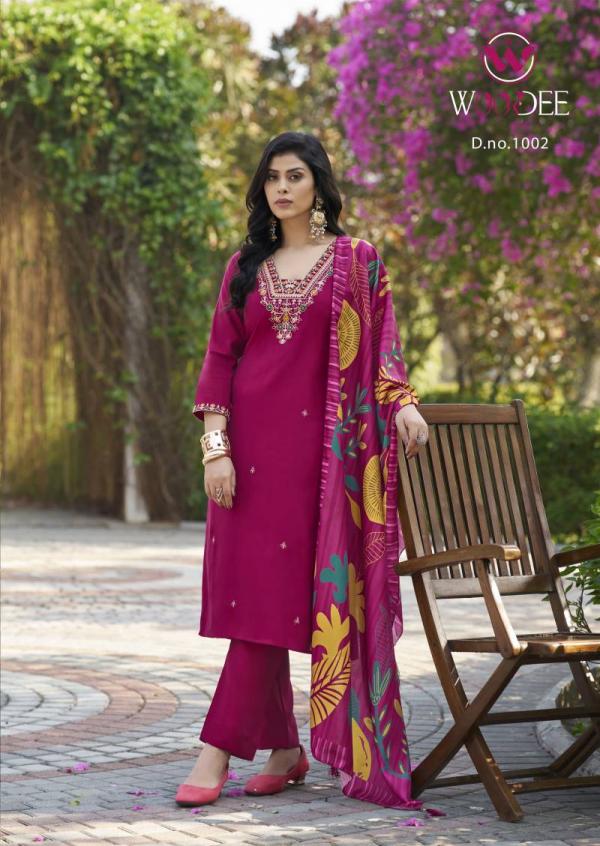 Woodee Miralee Viscose Roman Readymade Suit