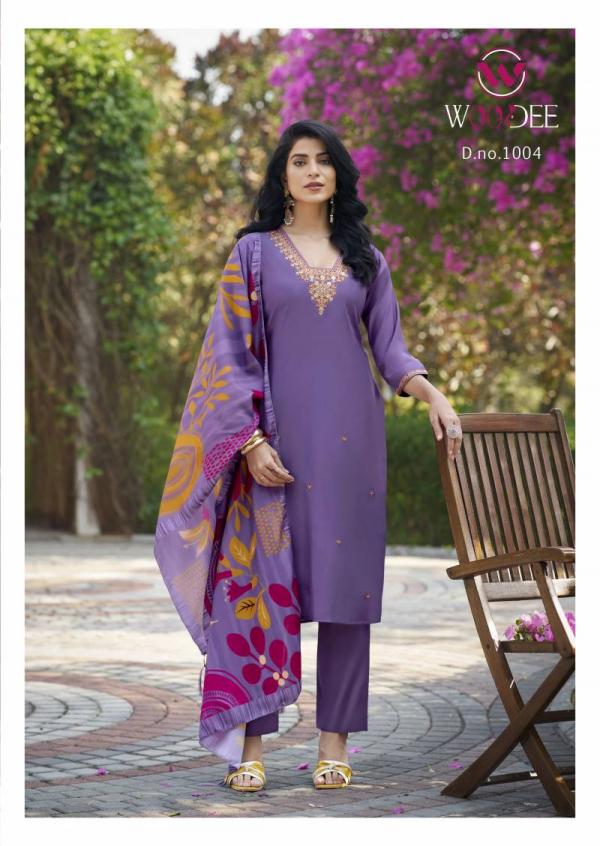 Woodee Miralee Viscose Roman Readymade Suit