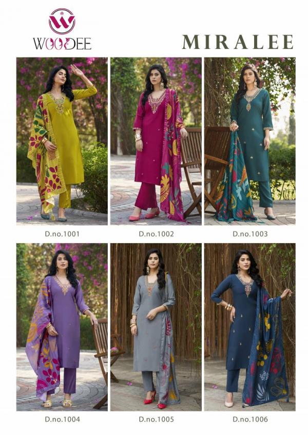 Woodee Miralee Viscose Roman Readymade Suit