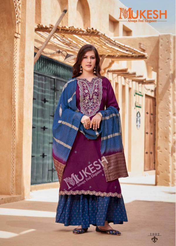 Mukesh Rang Rasiya Rayon Embroidered Readymade Collection