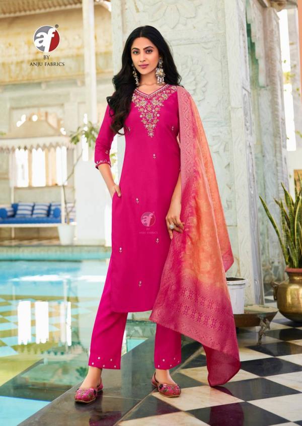 Af Jhalak Dola Silk Kurti Bottom With Dupatta Collection