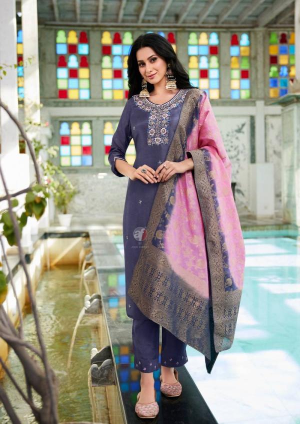 Af Jhalak Dola Silk Kurti Bottom With Dupatta Collection