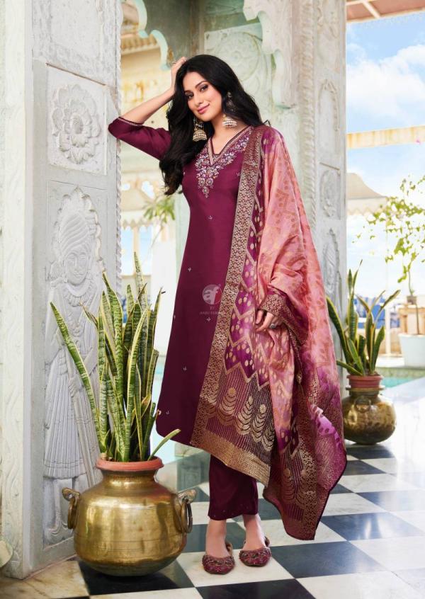 Af Jhalak Dola Silk Kurti Bottom With Dupatta Collection