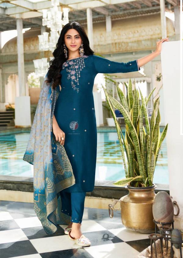 Af Jhalak Dola Silk Kurti Bottom With Dupatta Collection