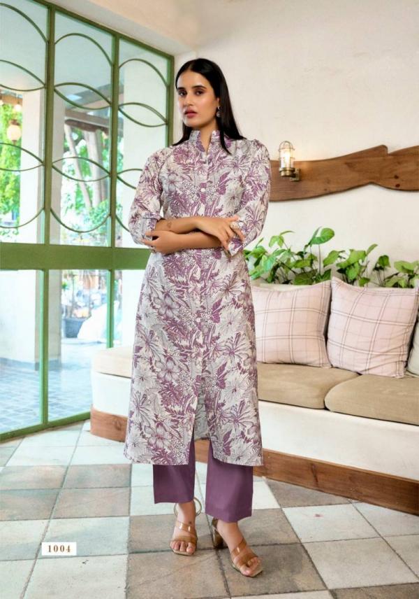 Vaniska Flower Velly Vol 1 Vatican Print Aline Kurti With Bottom