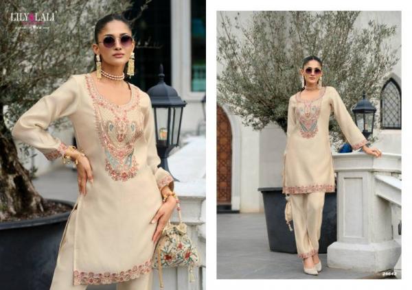 Lily And Lali Anora Tusser Silk With Lining Co Ord Set