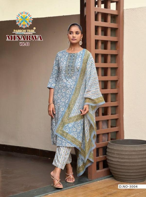 Minarwa Vol 3 By Passion Tree Capsule Printed Ready Made Suit