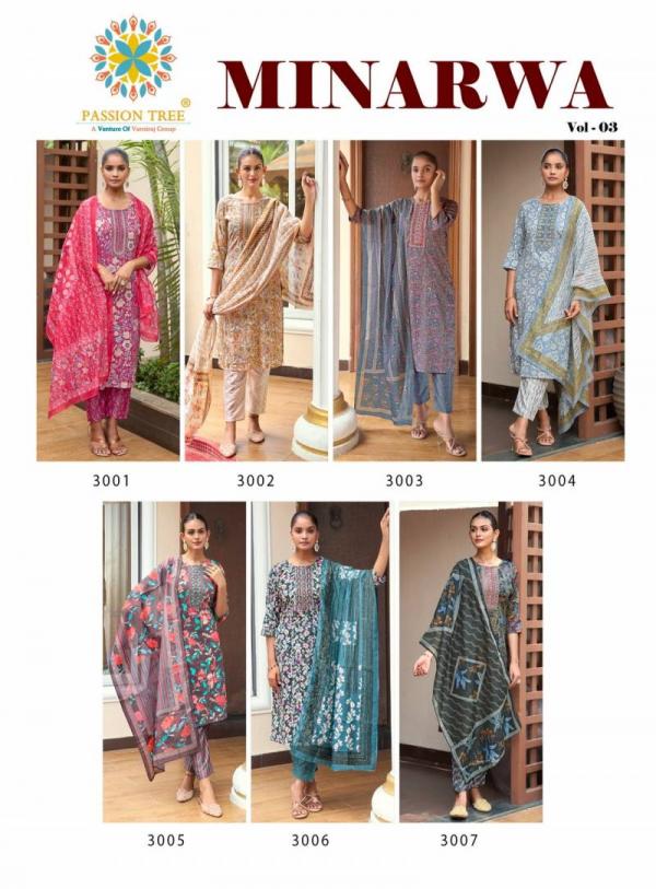 Minarwa Vol 3 By Passion Tree Capsule Printed Ready Made Suit