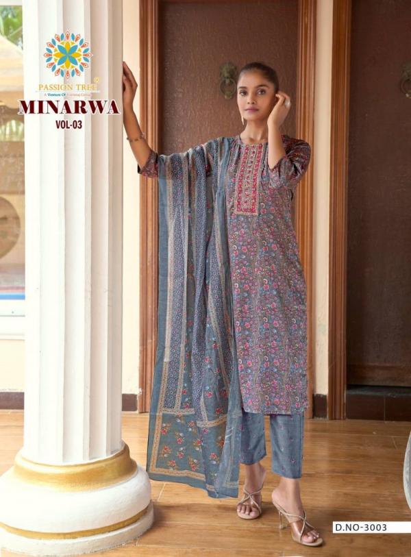 Minarwa Vol 3 By Passion Tree Capsule Printed Ready Made Suit