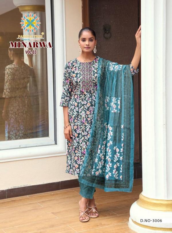 Minarwa Vol 3 By Passion Tree Capsule Printed Ready Made Suit