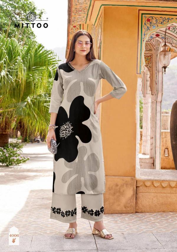 Mittoo Naisha Rayon Printed Kurti With Bottom