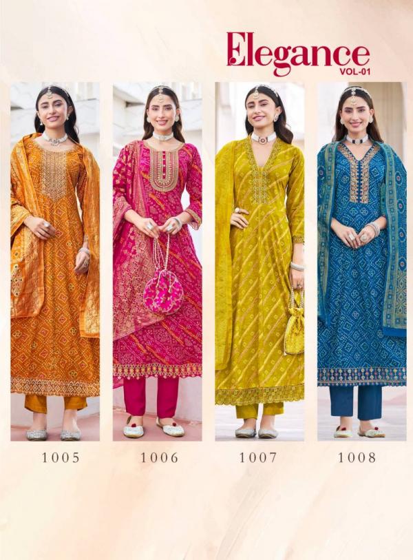 Radhika Elegance Vol 1 Rayon Printed Kurti Bottom With Dupatta