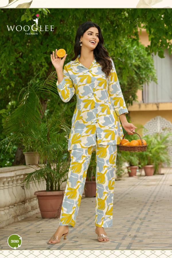 Woogle Rolex Vol 2 Casual Wear Rayon Printed Cord Set Collection