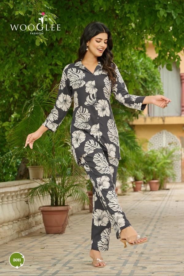 Woogle Rolex Vol 2 Casual Wear Rayon Printed Cord Set Collection