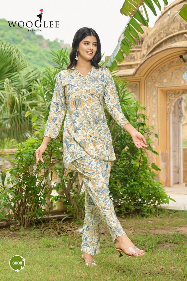 Woogle Rolex Vol 2 Casual Wear Rayon Printed Cord Set Collection