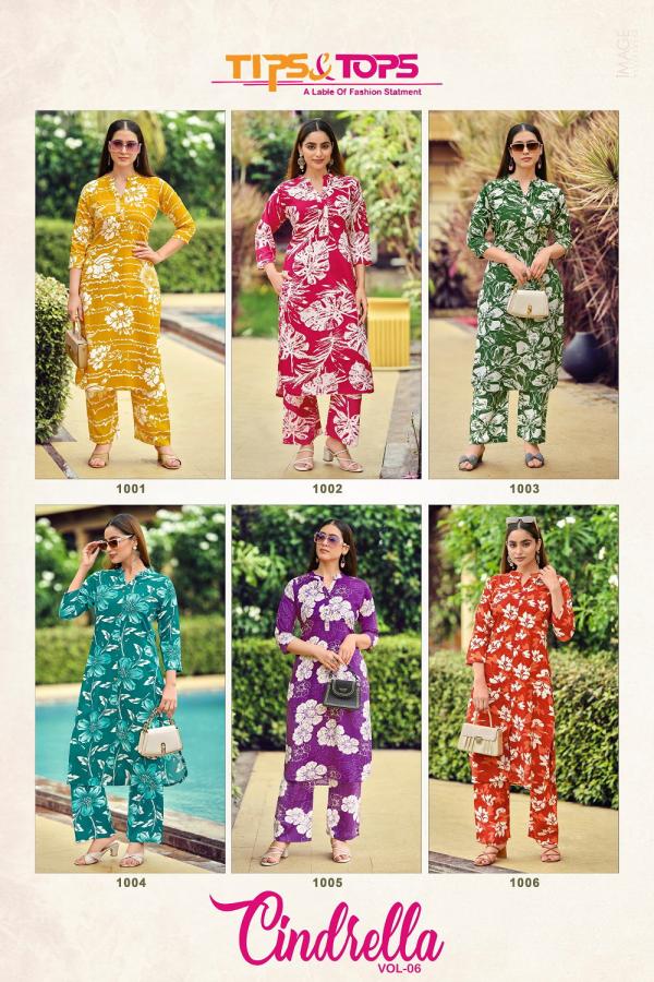 Tips And Tops Cindrella Vol 6 Rayon Printed Cord Set Collection