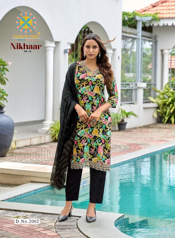 Nikhaar Vol 2 By Passion Tree Rayon Printed Readymade Collection