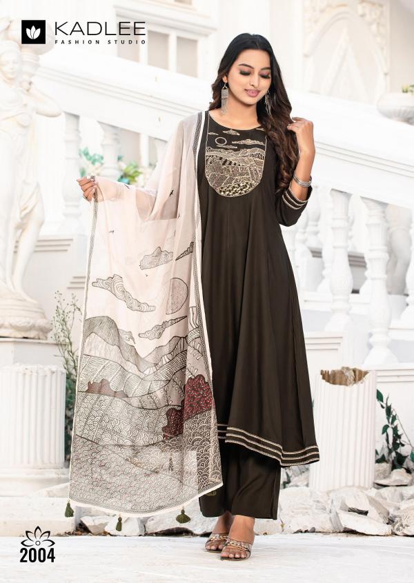 Kadlee Swarnika Fancy Rayon Kurti Bottom With Dupatta