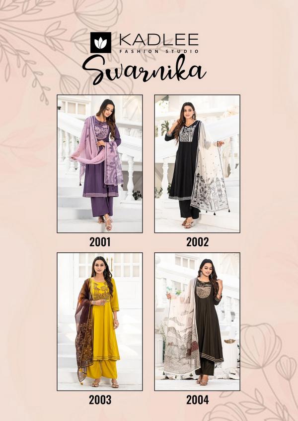 Kadlee Swarnika Fancy Rayon Kurti Bottom With Dupatta