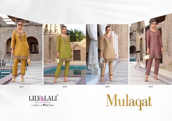 Lily And Lali Mulaqat Shimmer Silk Embroidered Cord Sets