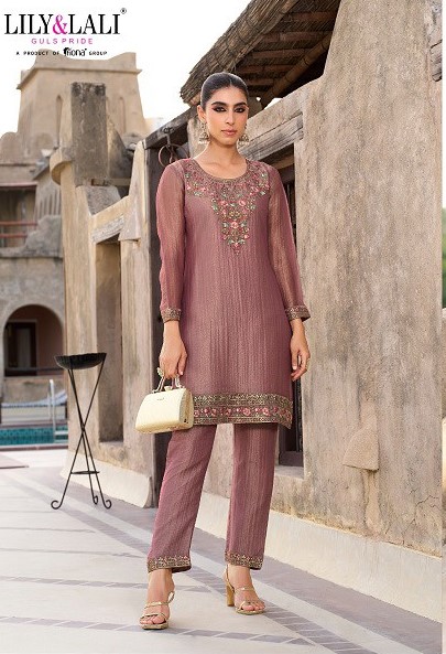 Lily And Lali Mulaqat Shimmer Silk Embroidered Cord Sets