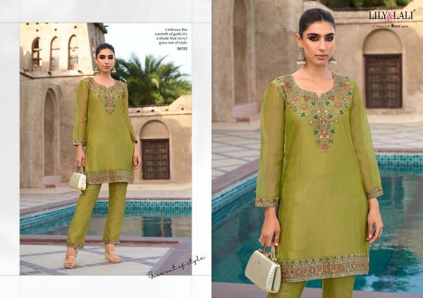 Lily And Lali Mulaqat Shimmer Silk Embroidered Cord Sets
