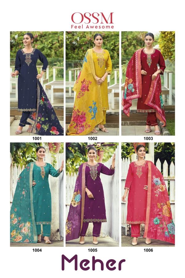 Ossm Meher Viscose Roman Silk Readymade Collection