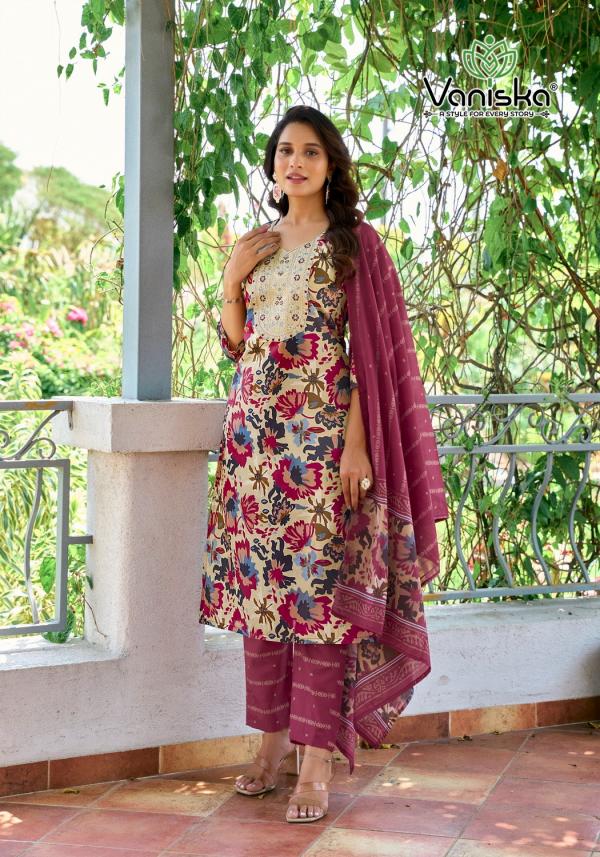 Vaniska Fashion Story Vol 1 Viscose Chanderi Print Readymade Collection